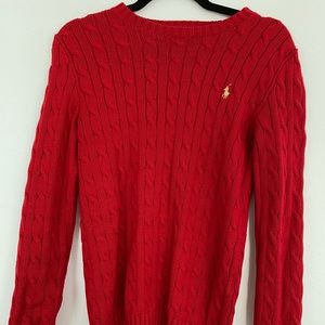 Ralph Lauren size S red cableknit sweater